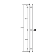 Ozone - Handles with Locks - OGHL-55-2P-SSS-35x2000