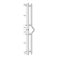 Ozone - Handles with Locks - OGHL-55-2P-A-SSS-25x2200