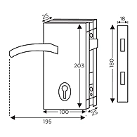 Ozone - Glass Door Locks - OSSPL-ML-111-SSS
