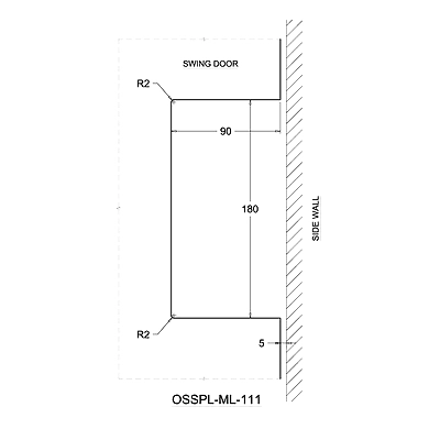 Ozone - Glass Door Locks - OSSPL-ML-111-SSS-2