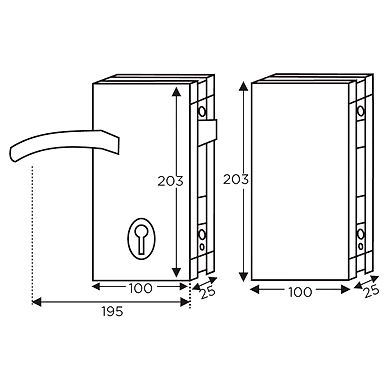 Ozone - Glass Door Locks - OSSPL-ML-111-G-SSS-1