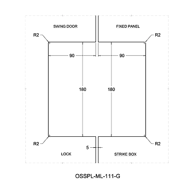 Ozone - Glass Door Locks - OSSPL-ML-111-G-SSS-2