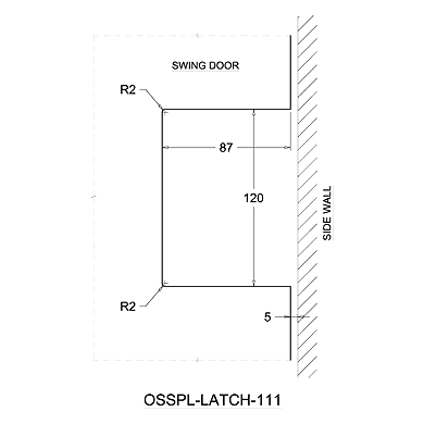 Ozone - Glass Door Locks - OSSPL-LATCH-111-SSS-2