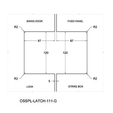Ozone - Glass Door Locks - OSSPL-LATCH-111-G-SSS-2