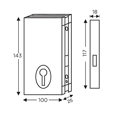 Ozone - Glass Door Locks - OSSPL-DL-111-SSS-1