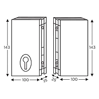 Ozone - Glass Door Locks - OSSPL-DL-111-G-SSS