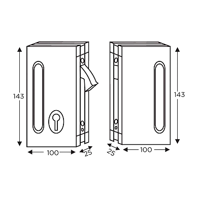 Ozone - Glass Door Locks - OSSPL-SDL-111-G-SSS-1