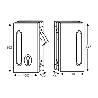 Ozone - Glass Door Locks - OSSPL-SDL-111-G-SSS