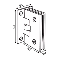 Ozone - Partition Hinges - OGC-DH-SC-1-SSS
