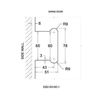 Ozone - Partition Hinges - OGC-DH-SC-1-SSS-2