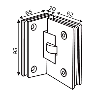 Ozone - Partition Hinges - OGC-DH-SC-4-SSS