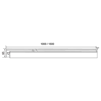Ozone - Glass Door Rails - ODR-1-1 mtrs length-1