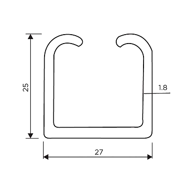 Ozone - Economy Series - OZ-ESL-TRACK-E1-2mt-1
