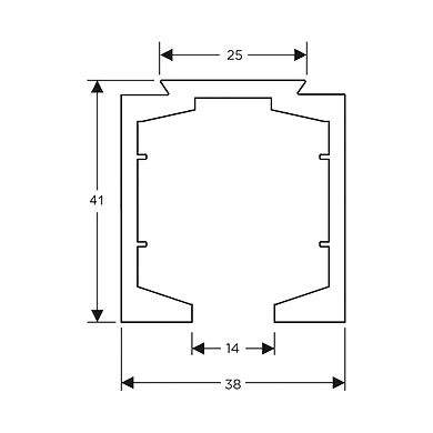 Ozone - Sliding Door System-44 - OZ-SL-44-B1SS-TRACK-3Mtrs-1