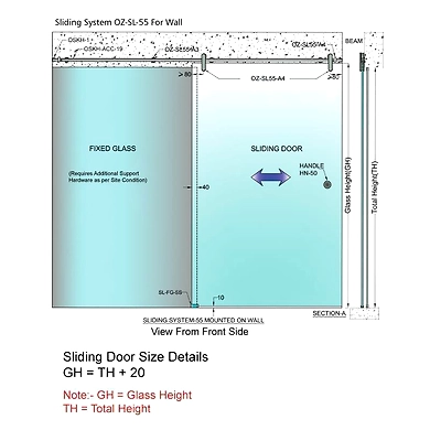 Ozone - Sliding Door System-55 - OZ-SL-55-A1-SSS-2