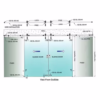 Ozone - Synchronised Sliding Door System- 333 - OZ-SL-333-A4-SSS-2