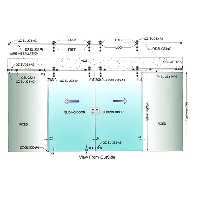 Ozone - Synchronised Sliding Door System- 333 - OZ-SL-333-A2-SSS-2