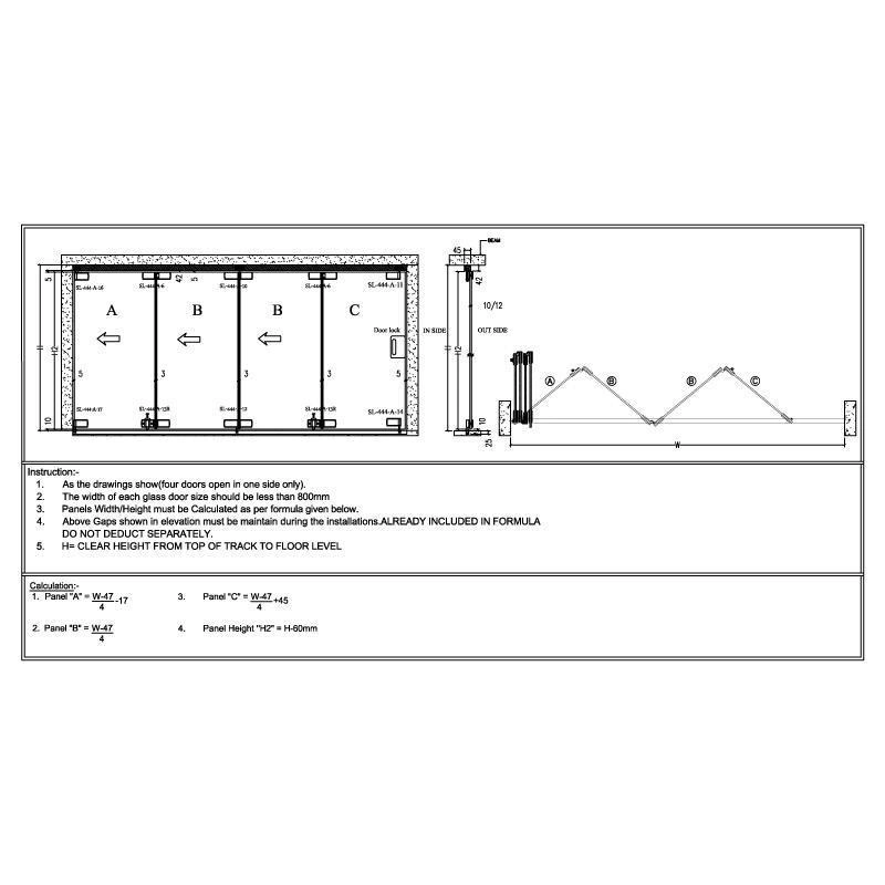 Ozone - Sliding Folding System - 444 - SL-444 (4 Panel)-1