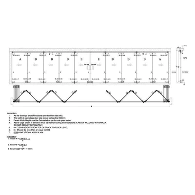 Ozone - Sliding Folding System - 444 - SL-444 (5 Plus 5 Panel)