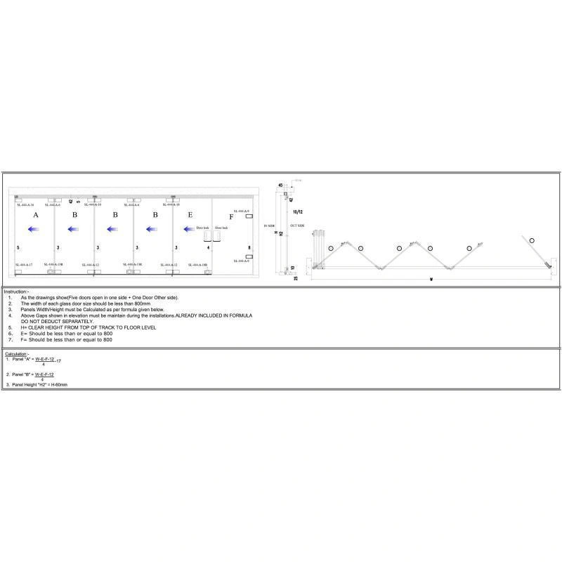 Ozone - Sliding Folding System - 444 - SL-444 (5 Plus 1 Panel)-1