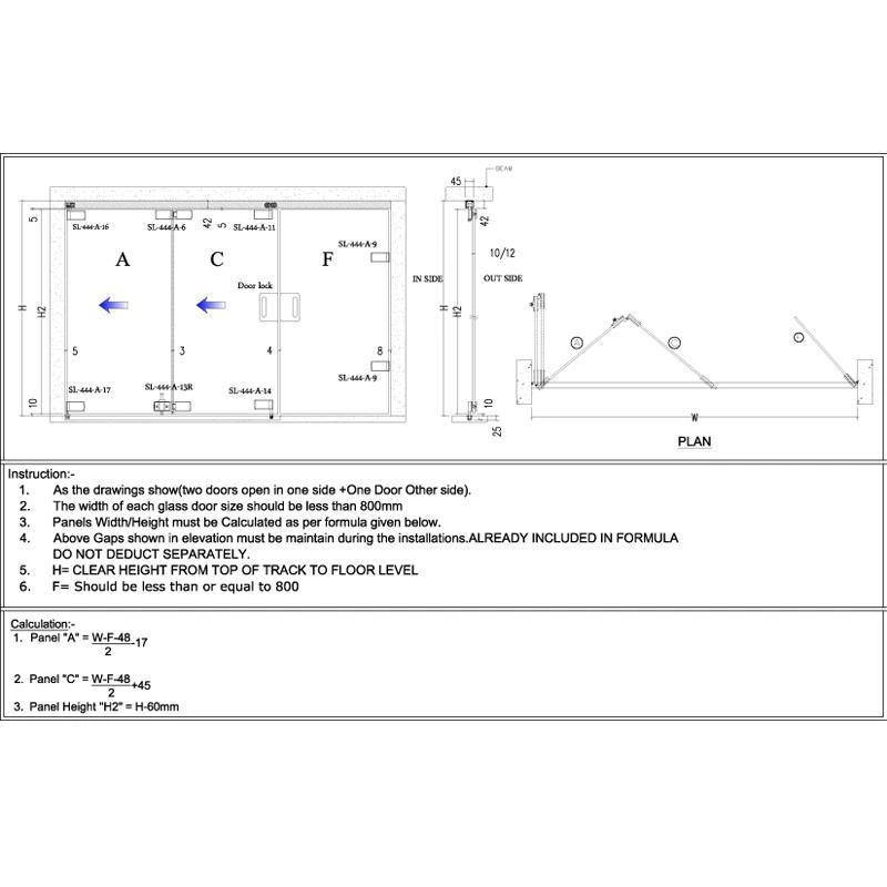 Ozone - Sliding Folding System - 444 - SL-444 (2 Plus 1 Panel)-1