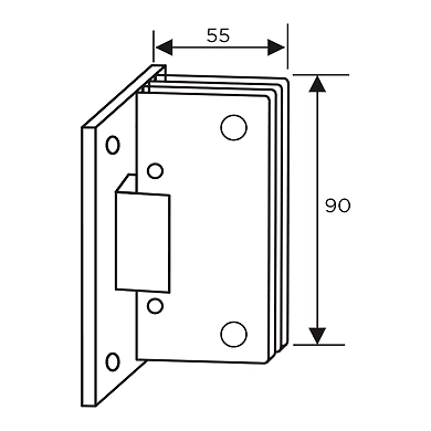 Ozone - Shower Cubicle Fittings - OSH-1A-CP-1