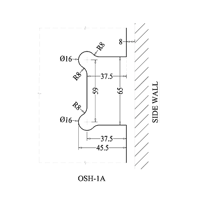 Ozone - Shower Cubicle Fittings - OSH-1A-CP-2