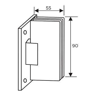 Ozone - Shower Cubicle Fittings - OSH-1-CP-1