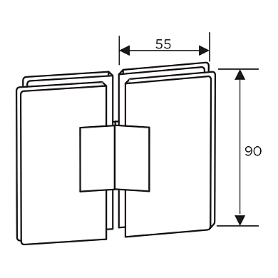Ozone - Shower Cubicle Fittings - OSH-2-CP-1
