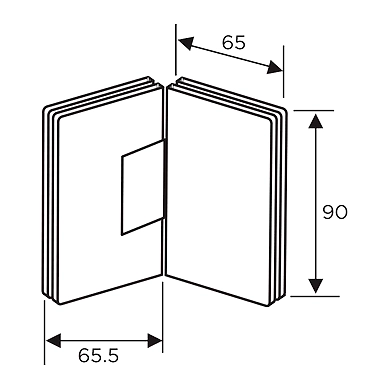 Ozone - Shower Cubicle Fittings - OSH-3-CP-1