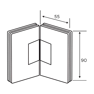 Ozone - Shower Cubicle Fittings - OSH-4-CP-1