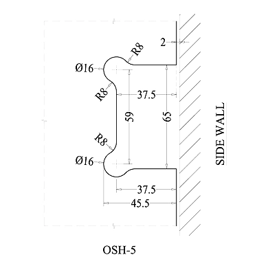 Ozone - Shower Cubicle Fittings - OSH-5-CP-2