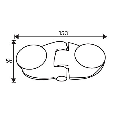 Ozone - Shower Cubicle Fittings - OSH-6-CP-1