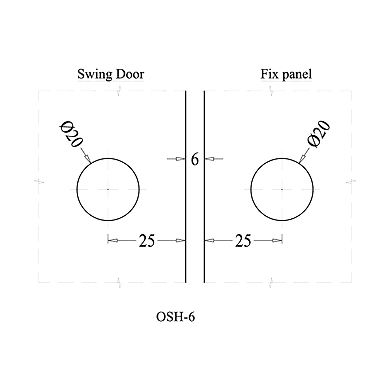 Ozone - Shower Cubicle Fittings - OSH-6-CP-2