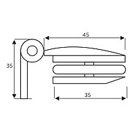Ozone - Shower Cubicle Fittings - OSH-LO-11 L-CP