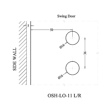 Ozone - Shower Cubicle Fittings - OSH-LO-11 L-CP-2
