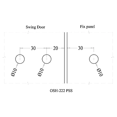 Ozone - Shower Cubicle Fittings - OSH-222-PSS-2