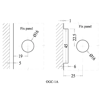 Ozone - Shower Cubicle Fittings - OGC-1A-SSS-2