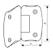 Ozone - Hinges &amp; Connectors-Vogue Series - OSH-44-CP-1-sm
