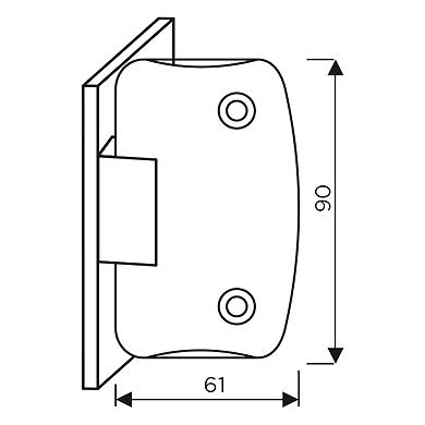 Ozone - Hinges &amp; Connectors-Vogue Series - OSH-OFS-11-CP-1