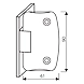 Ozone - Hinges &amp; Connectors-Vogue Series - OSH-OFS-11-CP-1-sm