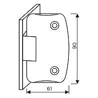 Ozone - Hinges &amp; Connectors-Vogue Series - OSH-OFS-11-CP