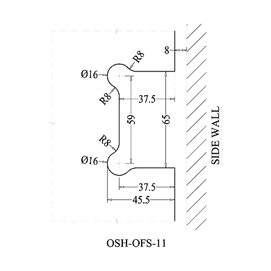 Ozone - Hinges &amp; Connectors-Vogue Series - OSH-OFS-11-CP-2