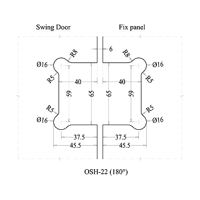 Ozone - Hinges &amp; Connectors-Vogue Series - OSH-22-SN-2
