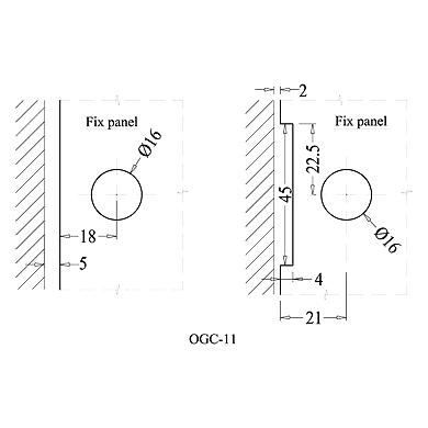 Ozone - Hinges &amp; Connectors-Vogue Series - OGC-11-PSS-2