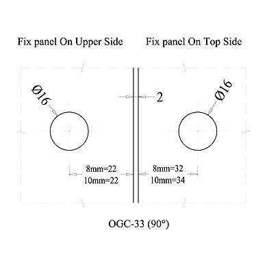 Ozone - Hinges &amp; Connectors-Vogue Series - OGC-33-PSS-2