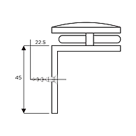 Ozone - Hinges &amp; Connectors-Vogue Series - OGC-44-PSS