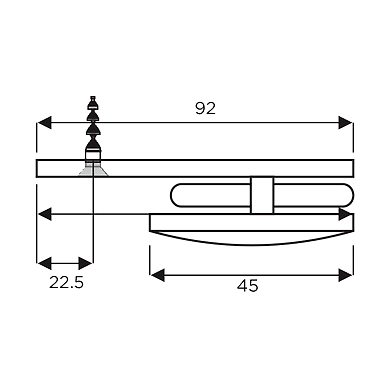 Ozone - Hinges &amp; Connectors-Vogue Series - OGC-11A-PSS-1