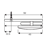 Ozone - Hinges &amp; Connectors-Vogue Series - OGC-11A-PSS