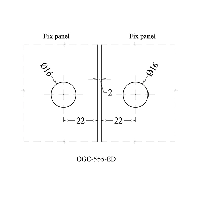 Ozone - Hinges &amp; Connectors-Edge Series - OGC-555-ED-PSS-2